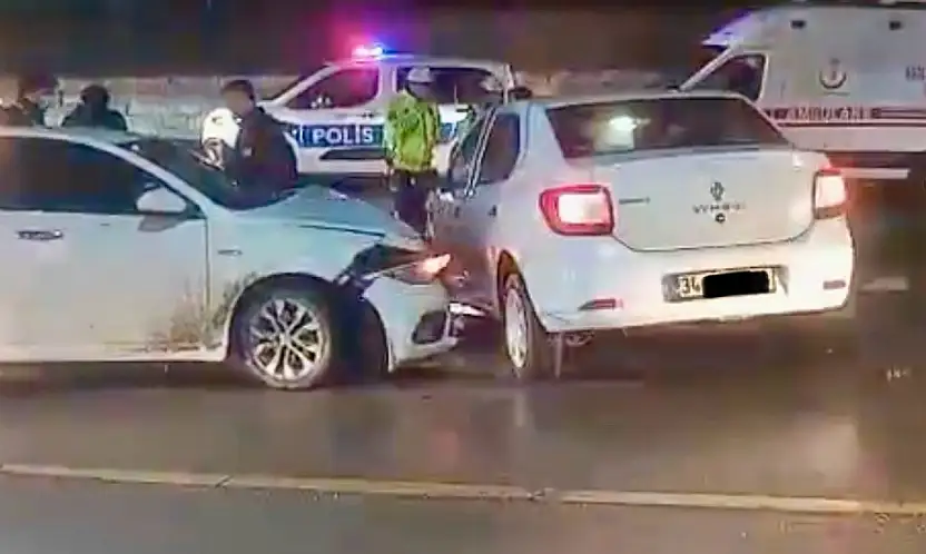 Orduyeri köprüsü altında kaza