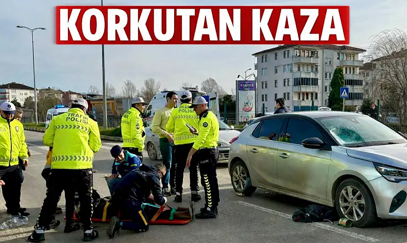 Otomobil yayaya çarptı