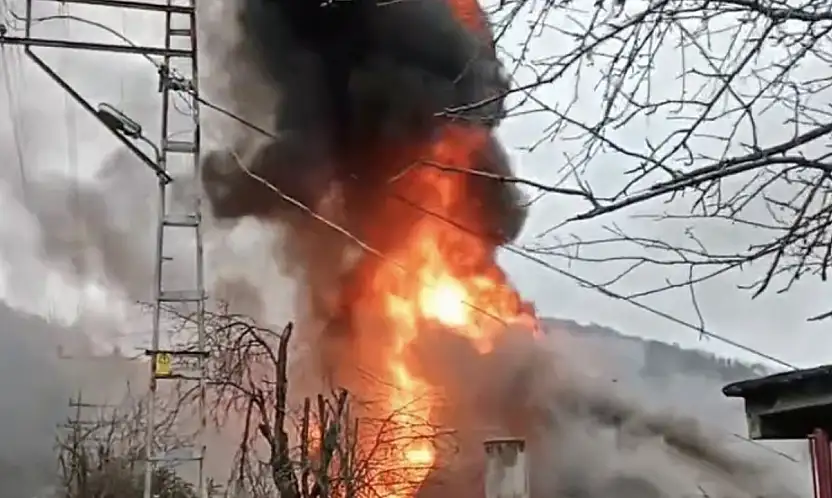 Son dakika, köyde yangın çıktı