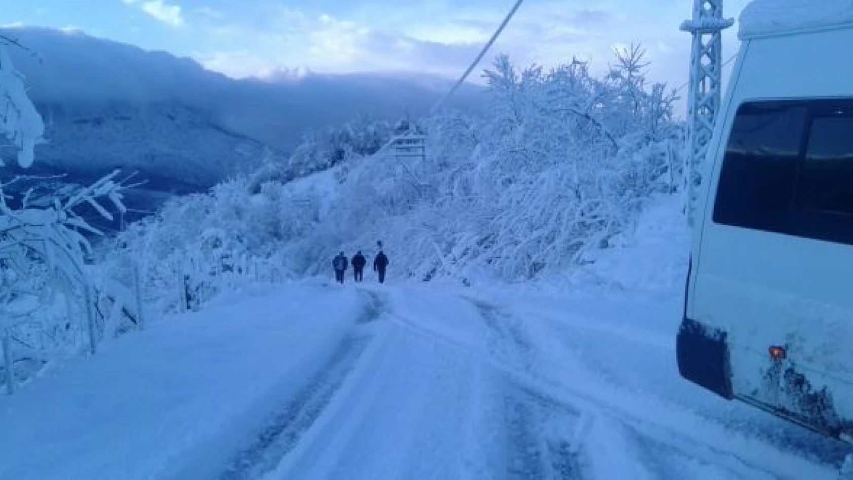 Bartın'da köylerden kar manzaraları