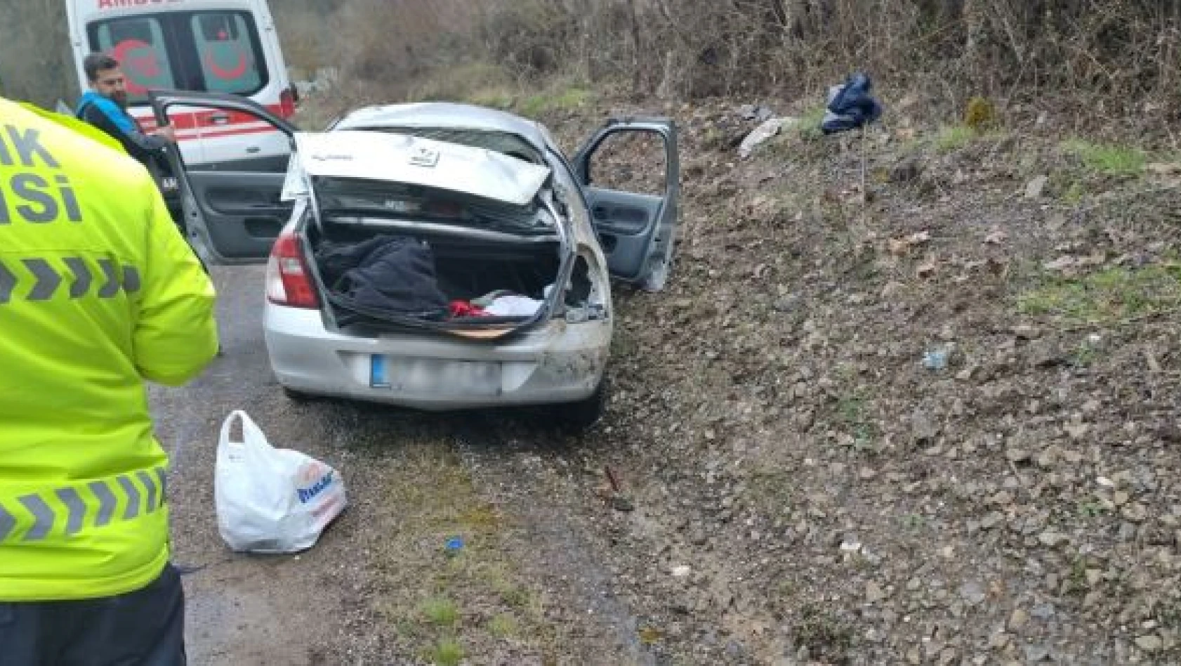 Bartın Safranbolu yolunda kaza, 2 yaralı