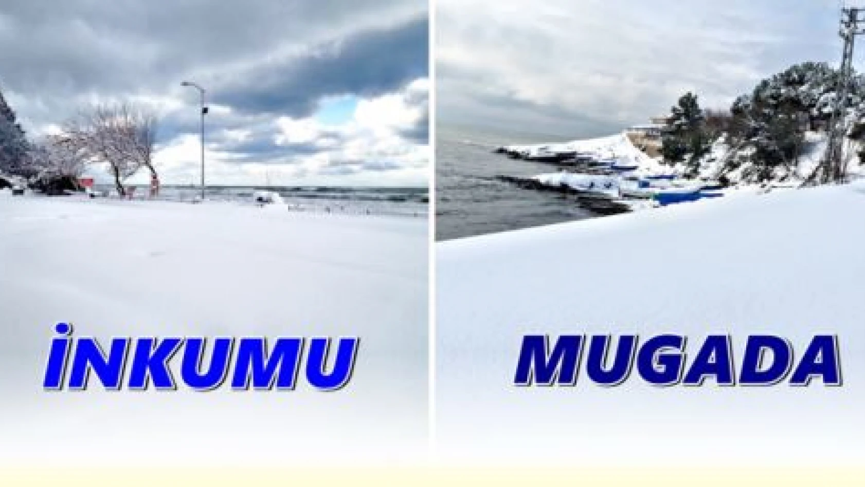 İnkumu ve Mugada'dan kar manzaraları