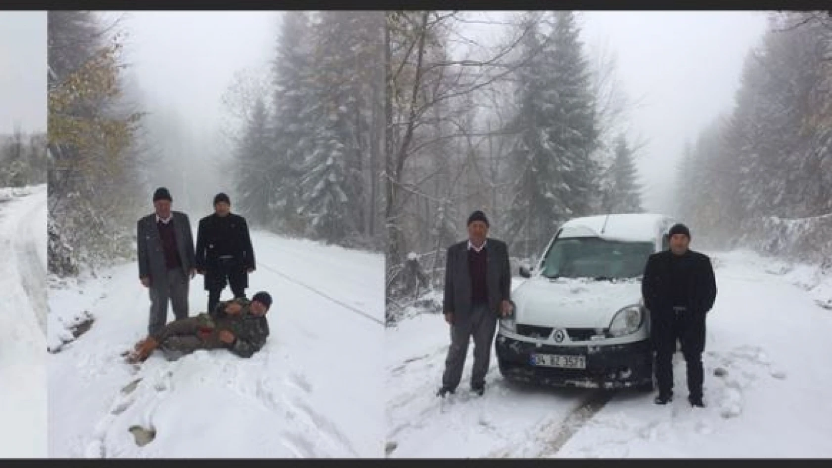 Kar nedeniyle o köyde yollar kapandı