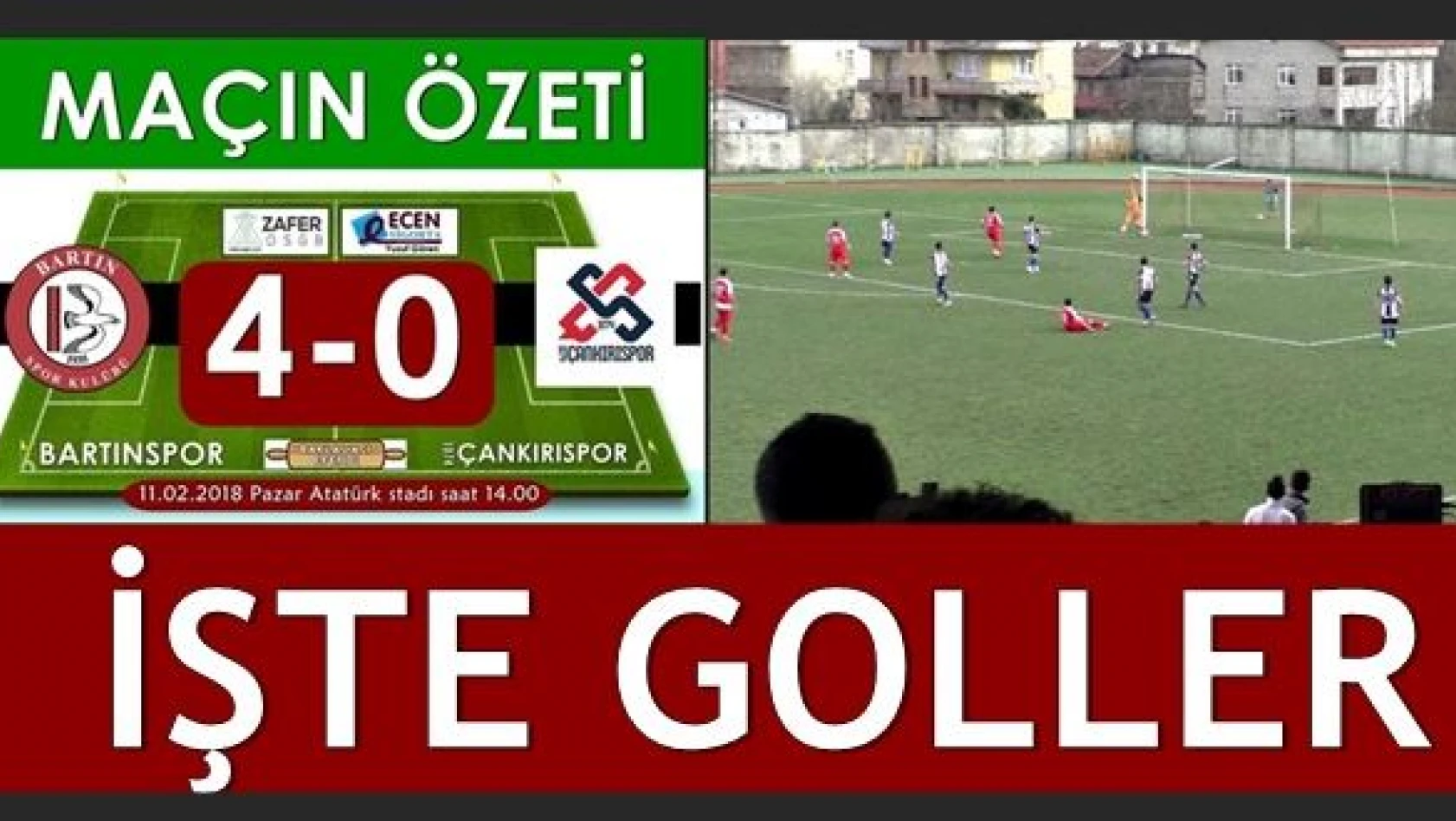 Bartınspor Çankırıspor'u 4-0 mağlup etti