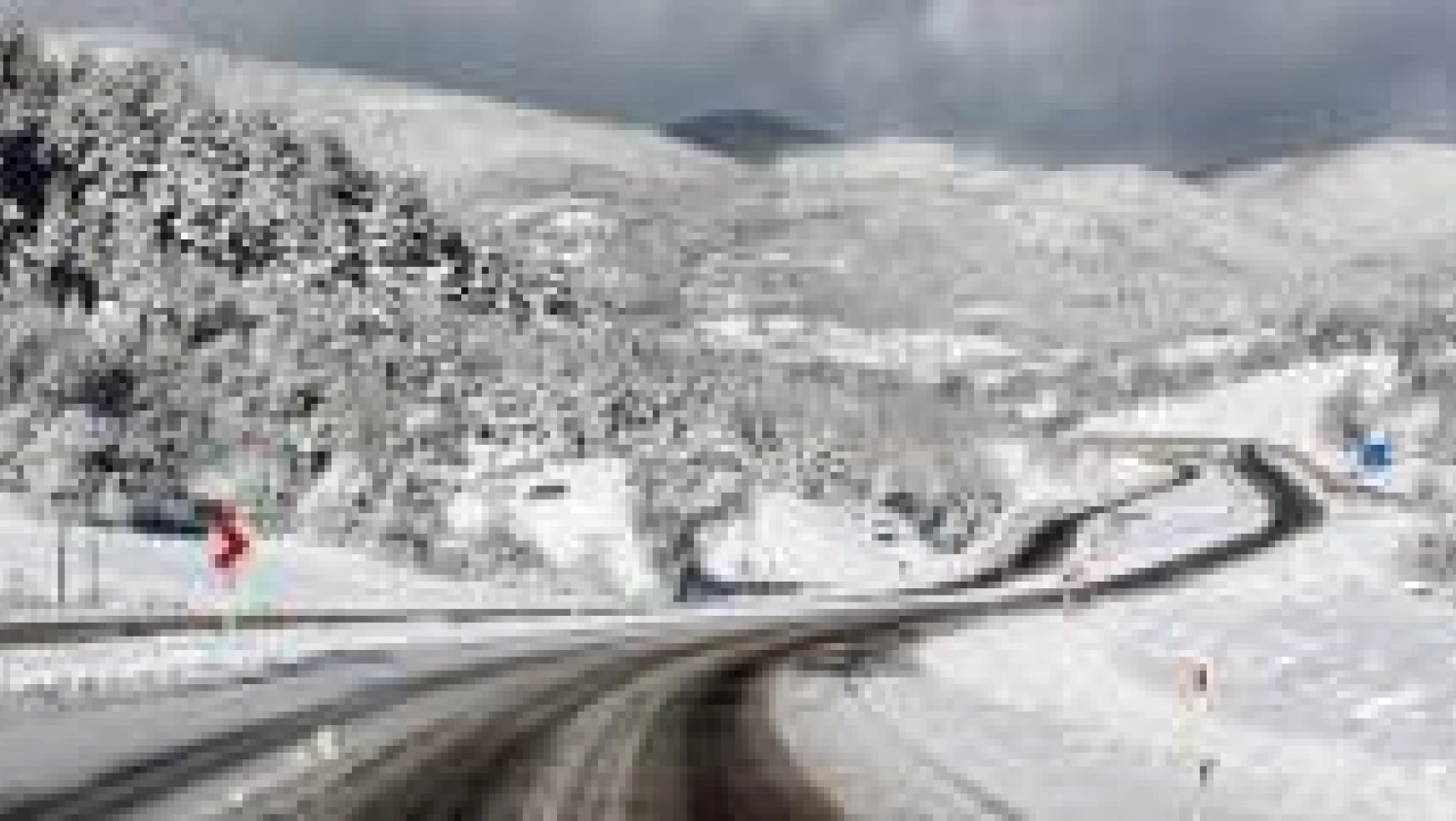 Bartın Karabük yolunda kar manzaraları