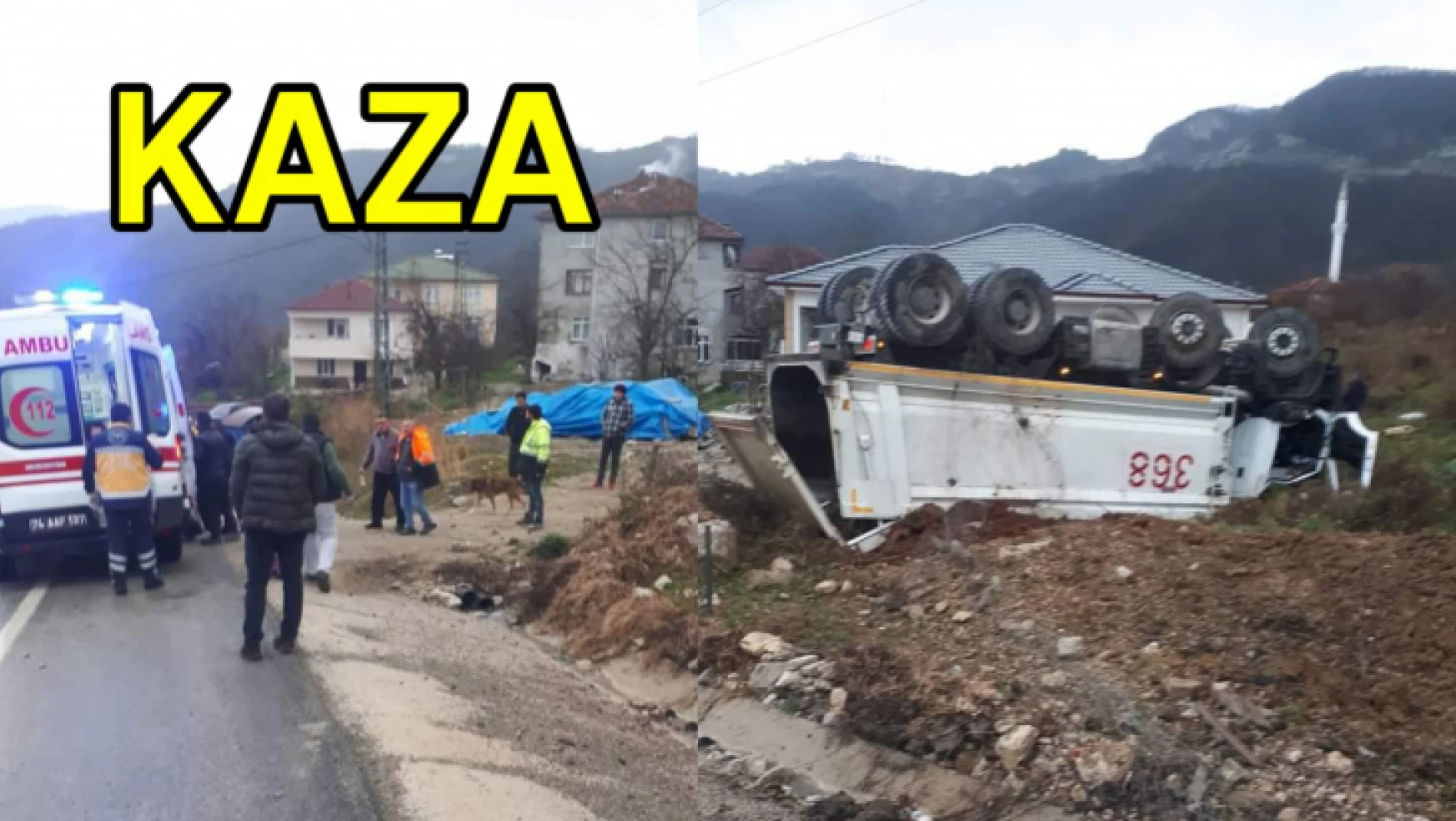 Bozköy rampasında kaza