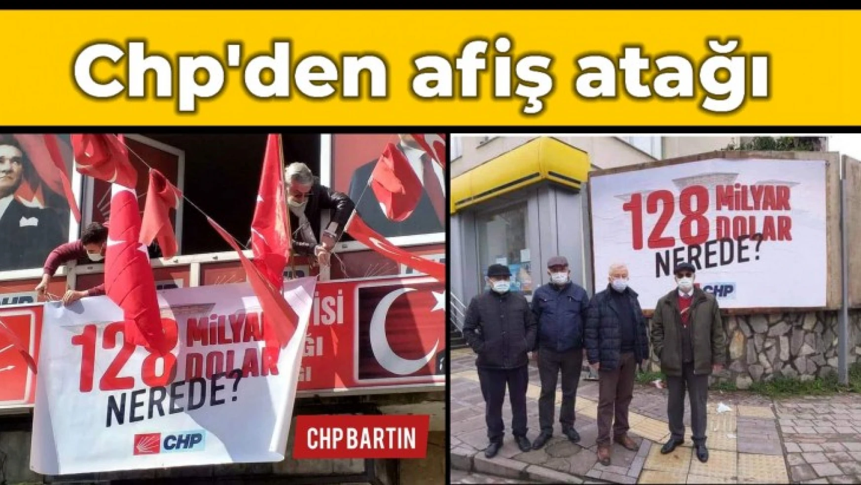 CHP Bartın ve Amasra'da afiş astı