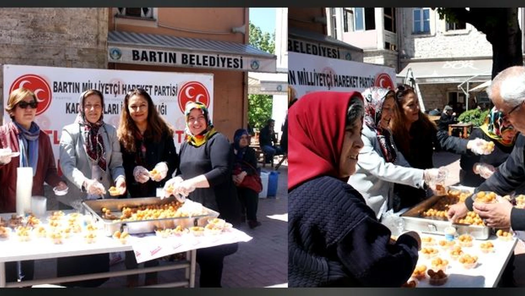 MHP'li kadınlar lokma tatlısı ikram etti