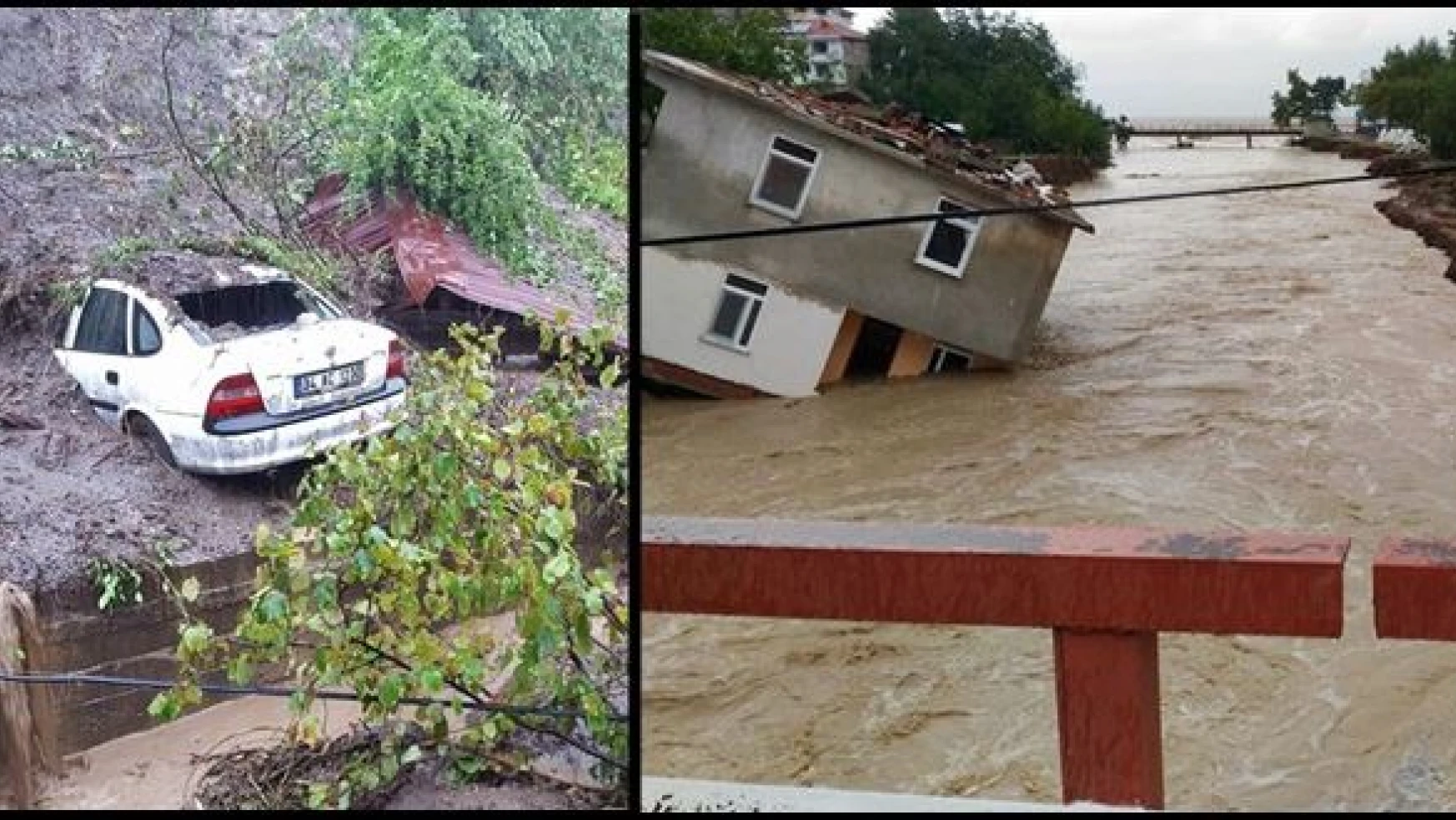 Sel felaketinde evler çöktü, köprüler yıkıldı