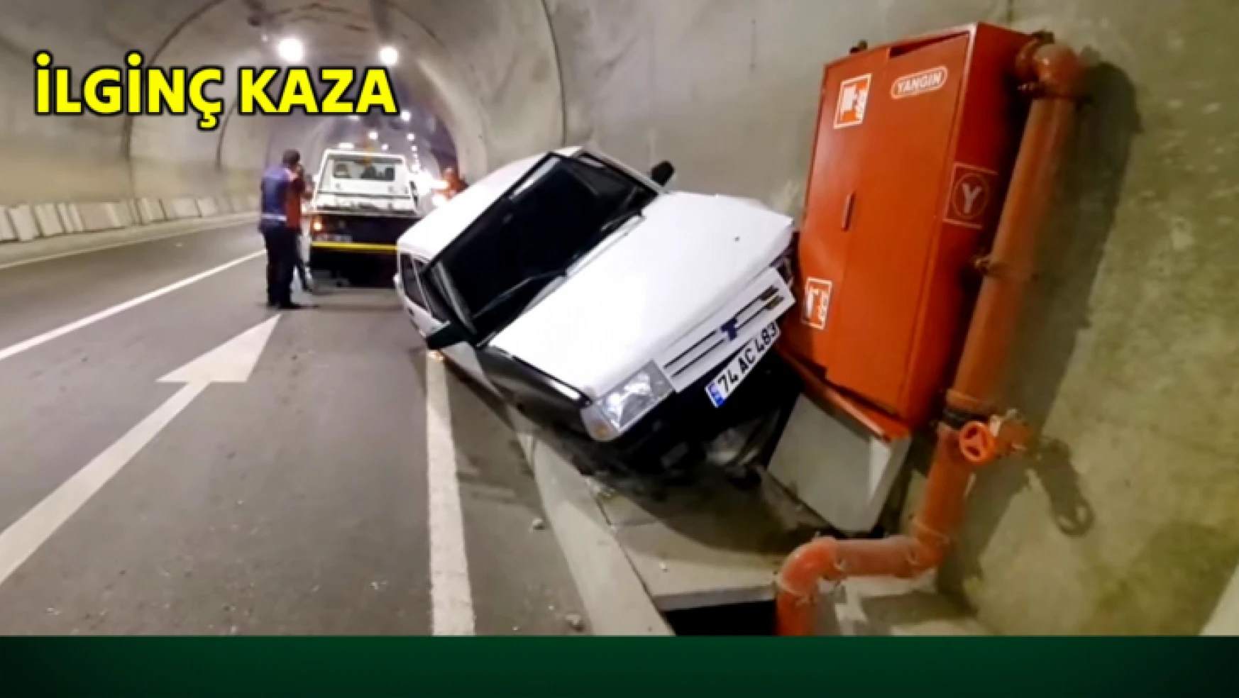 Tünel içinde ilginç kaza