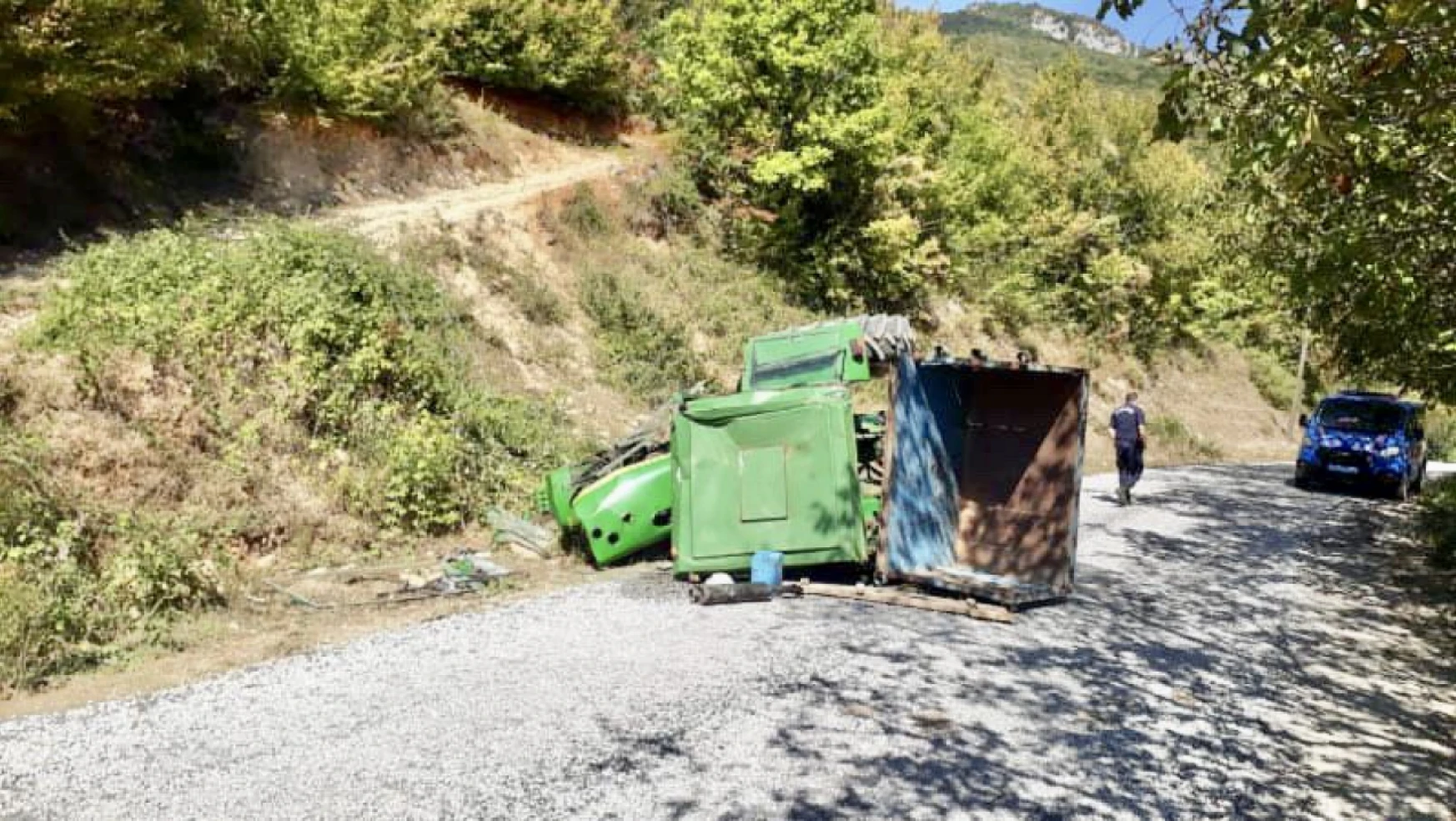 Ulus'ta traktör kazası