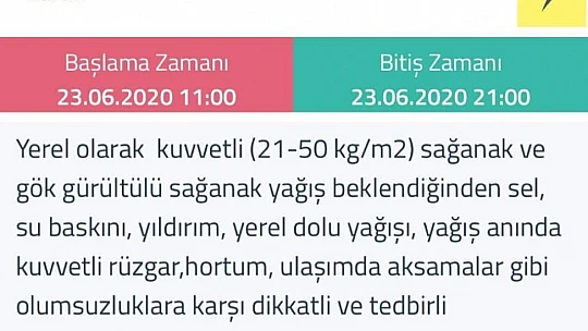 Bu uyarıyı dikkate alın!
