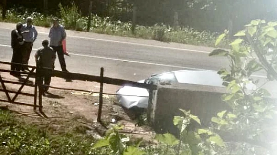 Bayrama gelen aile kaza yaptı