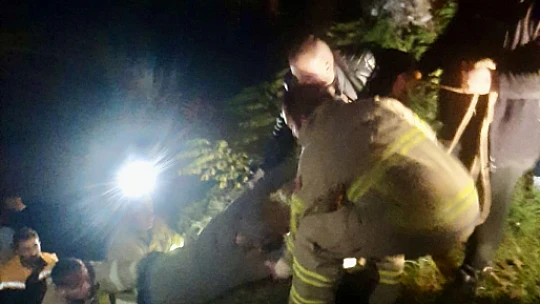 Bartın'da 2 arkadaş ırmağa düştü