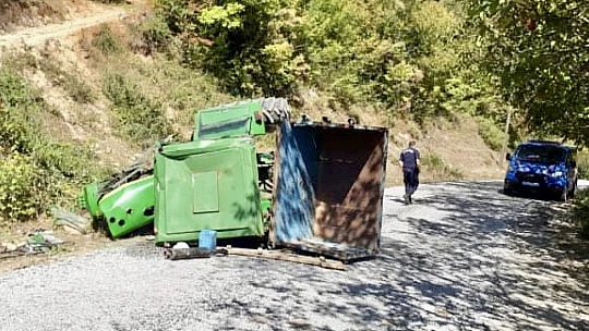 Ulus'ta traktör kazası
