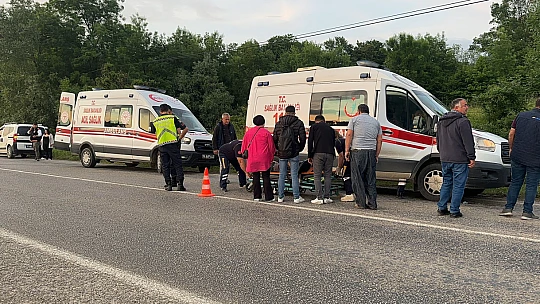 Kontrolden çıkan araç kaza yaptı
