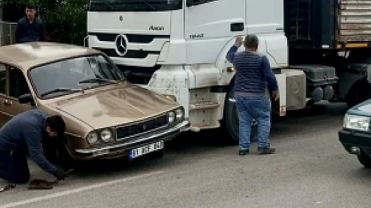Tırın önünde sürüklendi
