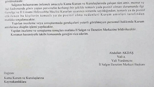 Gündem olan resmi yazıda flaş gelişme