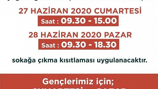 Sokağa çıkma kısıtlamasının detayları