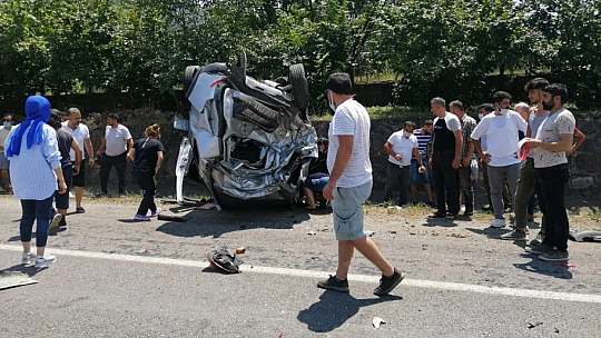 Sıkışmalı kaza, olay yerinden ilk görüntüler