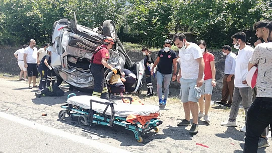 Sıkışmalı kaza, olay yerinden ilk görüntüler
