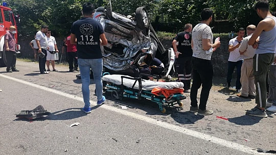 Sıkışmalı kaza, olay yerinden ilk görüntüler
