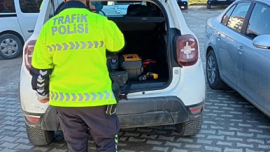 Sahte plakalı araç yakalandı