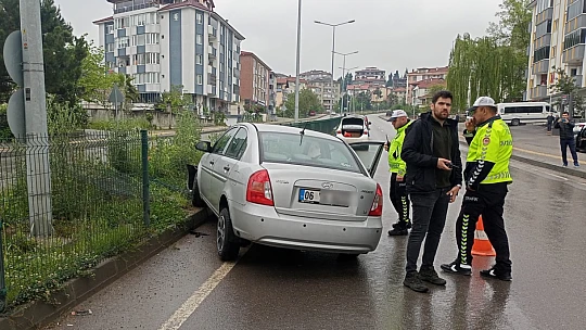 Polisten kaçan araç kaza yaptı
