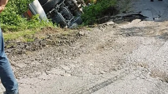 Dere yatağına devrildi