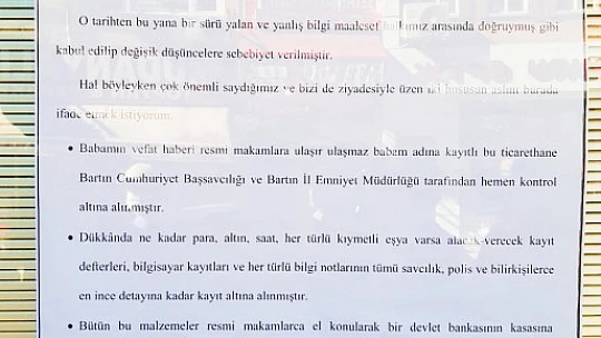 Yurtbay'ın ailesinden zaruri açıklama