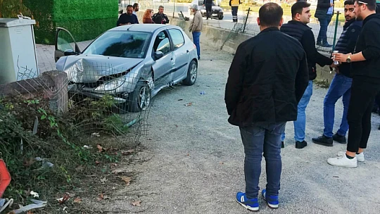 Çatmaca kavşağında talihsiz kaza