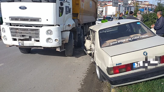 Çatmaca çevre yolunda kaza