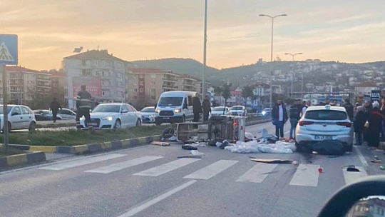 Yaya geçidinde çarpıştılar