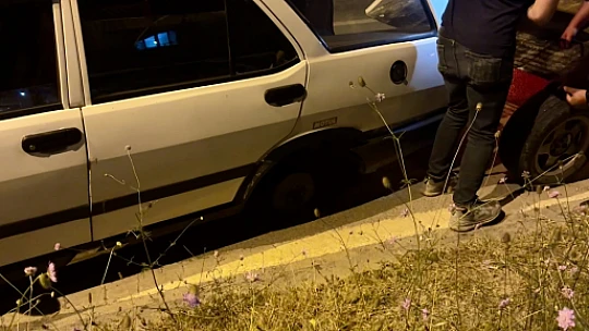 Lastik fırlayınca olan oldu