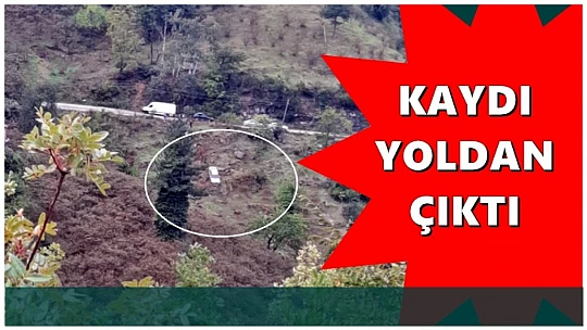 Kaygan zeminde yoldan çıktı
