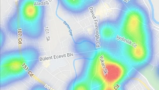 Bartın'da kızaran noktalar dikkat çekiyor