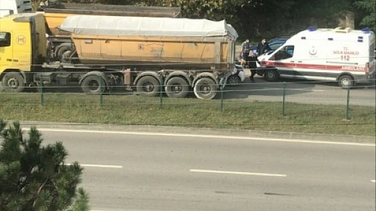 İl merkezinden geçen çevre yolunda kaza