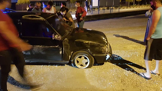 Çevre yolunda otomobil takla attı