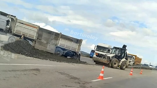Çaycuma yolunda ilginç kaza