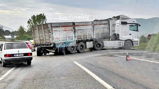 Çaycuma yolunda ilginç kaza