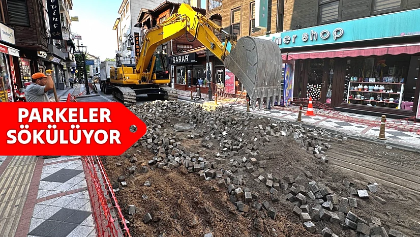 Parkeler sökülüyor, sıcak asfalt geliyor